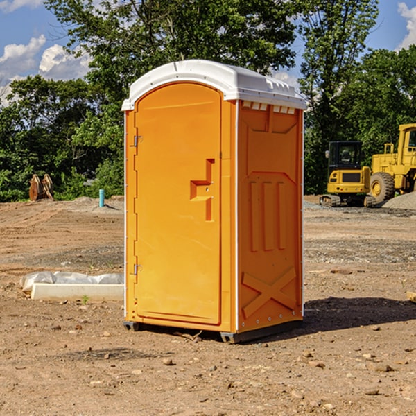 how often are the portable restrooms cleaned and serviced during a rental period in New Hamilton MS